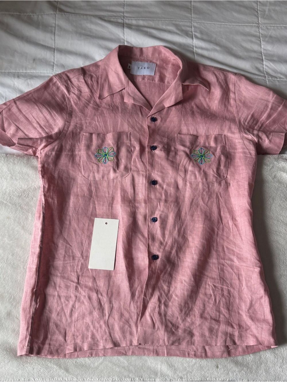Yako Pink Linen Shirt